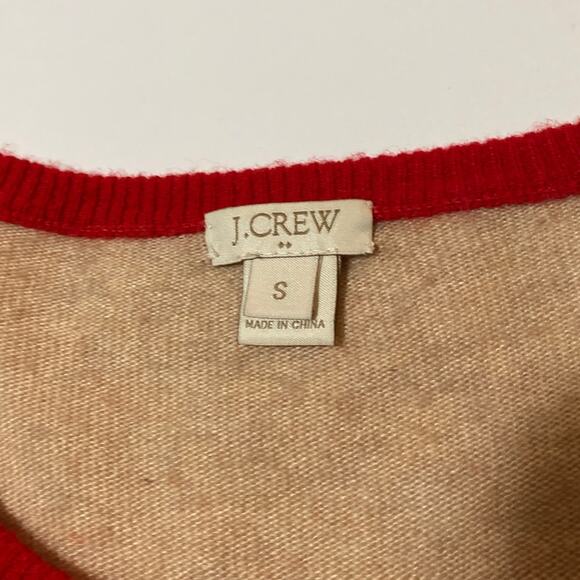 J. Crew Womens Wool-Blend Sweater Elbow Patches Sz Small Two Tone Layer Preppy - Picture 6 of 11